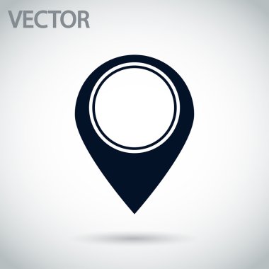 harita işaretçisi düz simgesi