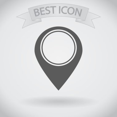 harita işaretçisi düz simgesi