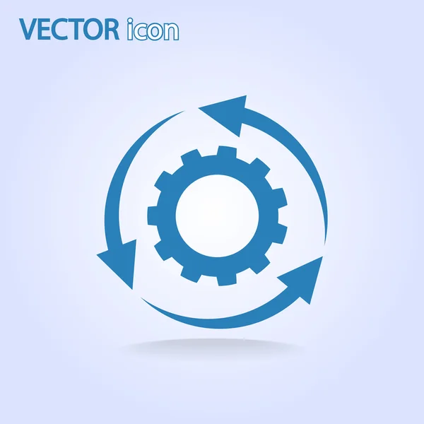 Parameters instellen, circulaire pijlen pictogram — Stockvector