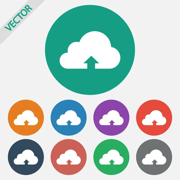 Cloud upload icona illustrazione — Vettoriale Stock