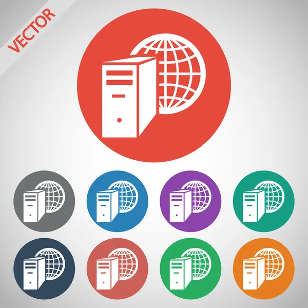 Icono del servidor informático — Vector de stock