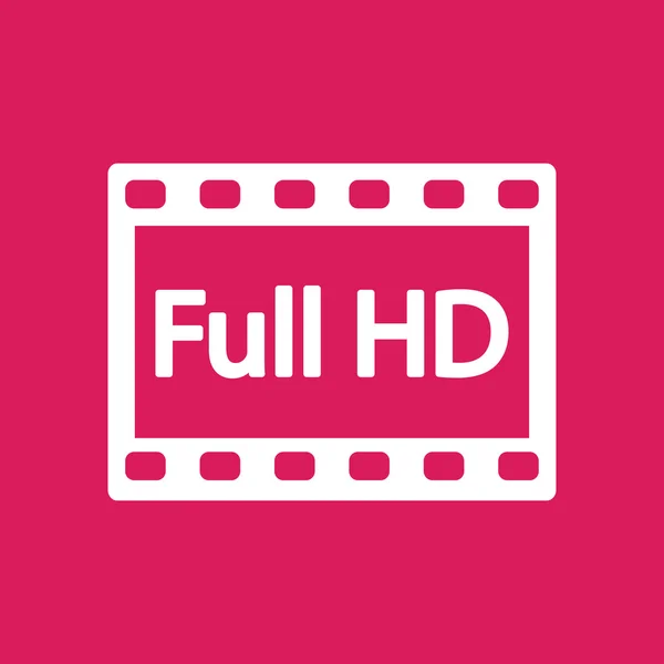 Full hd video-ikonen — Stock vektor