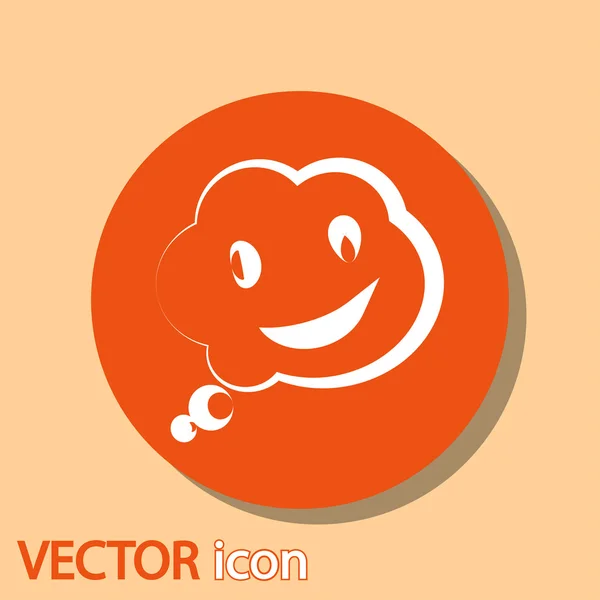 Sonrisa hablando icono de la burbuja — Vector de stock