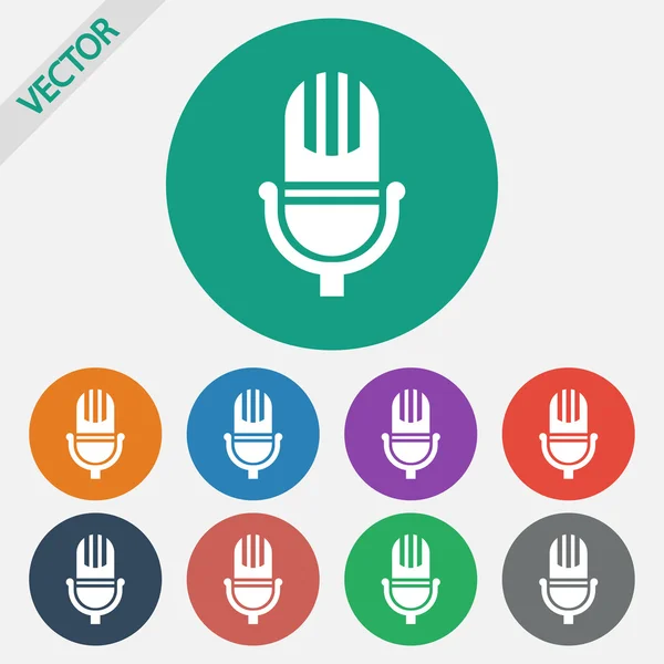Icône de microphone — Image vectorielle