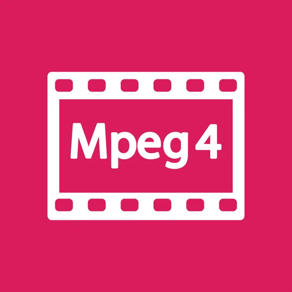 MPEG 4 icono de vídeo — Vector de stock