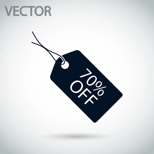 70 percent's OFF tag icon — Stock Vector