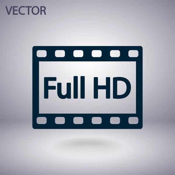 Icona video Full HD — Vettoriale Stock