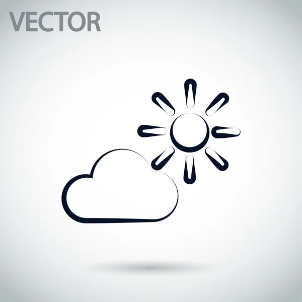 Pictogram van het web weer — Stockvector