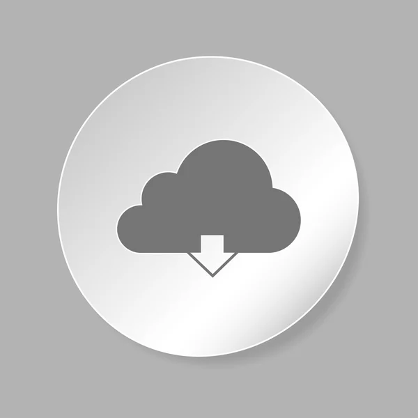 Cloud computing icono de descarga — Vector de stock