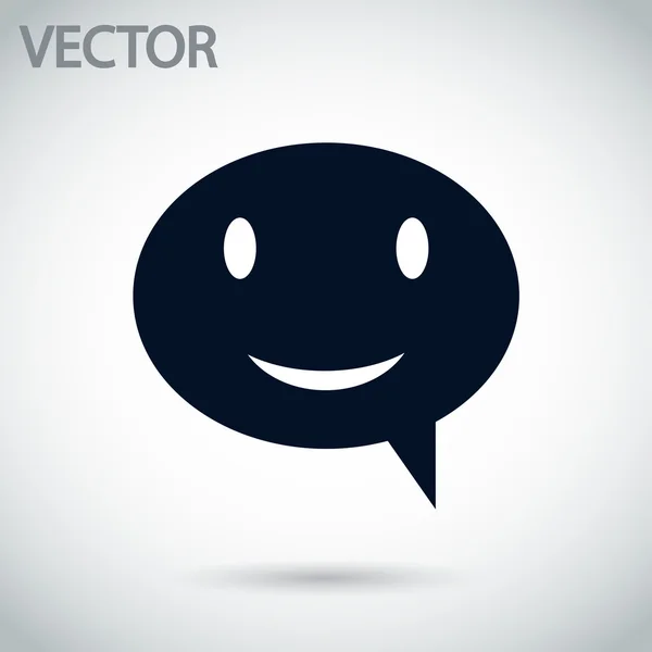 Sorriso falando ícone da bolha — Vetor de Stock