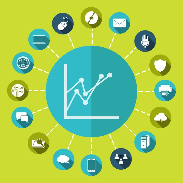 Infographic, chart icon — Stock Vector