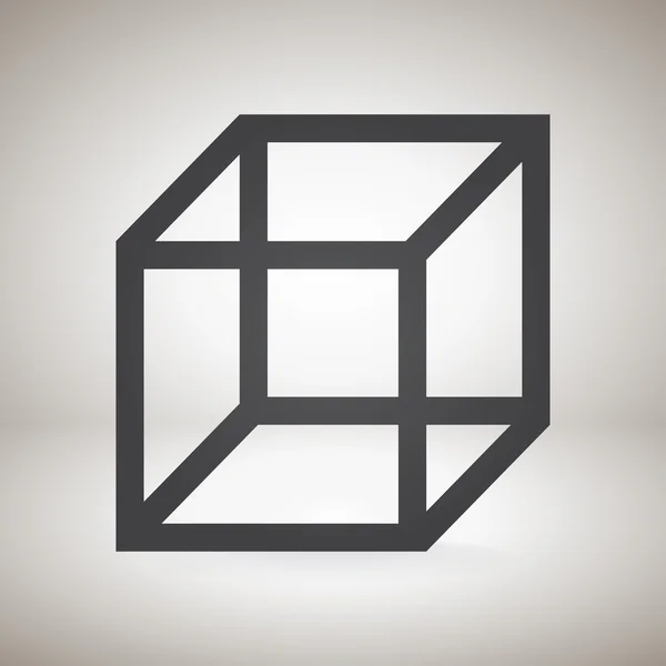 Icono del cubo — Vector de stock