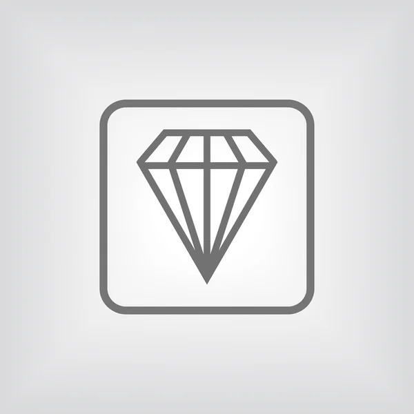 Icono de diamante — Vector de stock