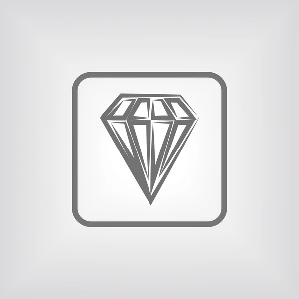 Icono de diamante — Vector de stock