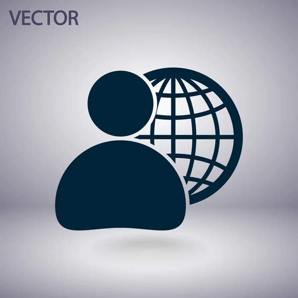 Globální obchod, obchodní muž ikonu — Stockový vektor