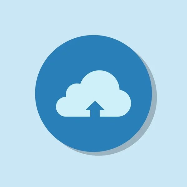 Dit beeld vertegenwoordigt een wolk uploadpictogram in illustratie — Stockvector