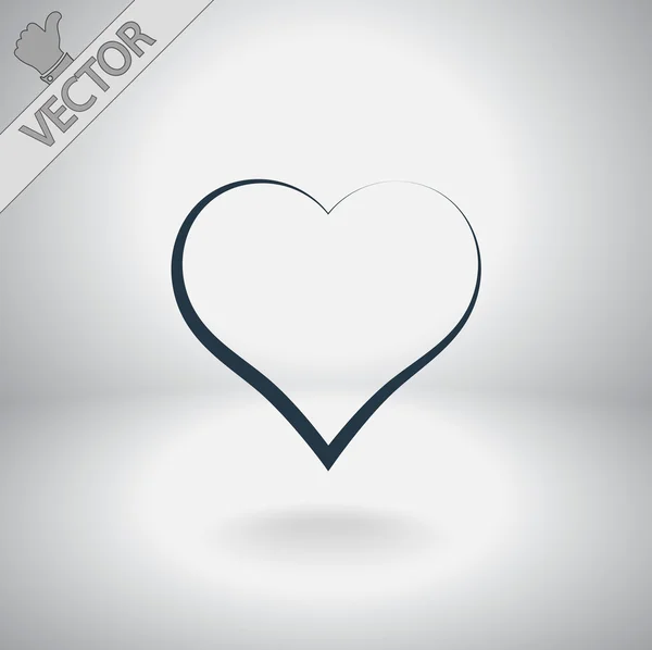 Icono del corazón — Vector de stock