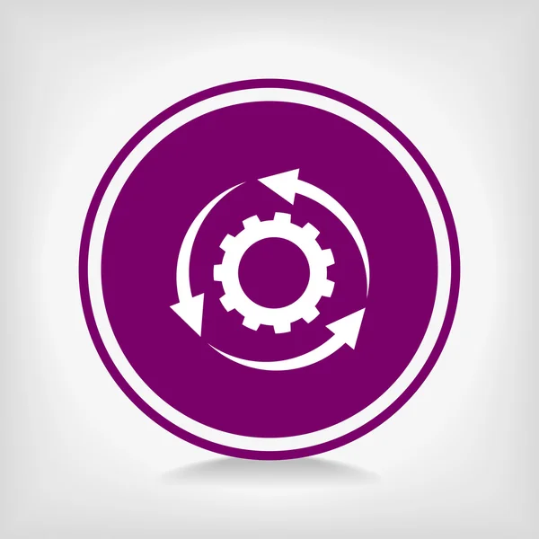 Parameters instellen, circulaire pijlen pictogram — Stockvector