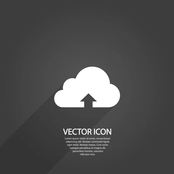 Cloud upload illustration icon — Stock Vector