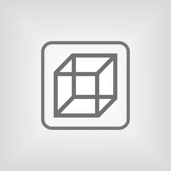 Icono del cubo — Vector de stock