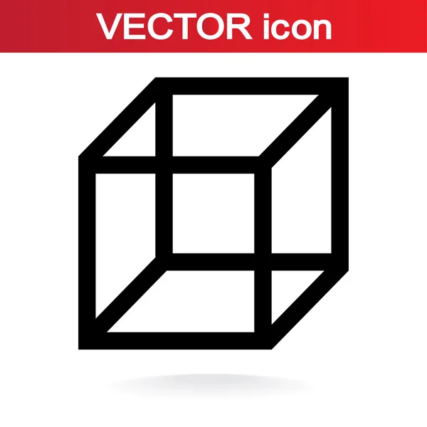Ikona krychle — Stockový vektor