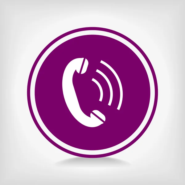 Telefoon, platte pictogram — Stockvector