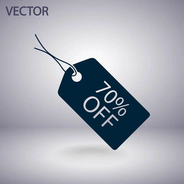 70 percent's OFF tag icon — Stock Vector