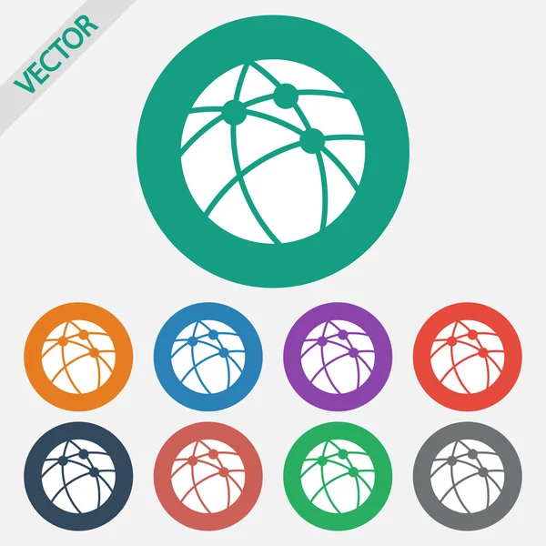 Global technology or social network icon — Stockový vektor