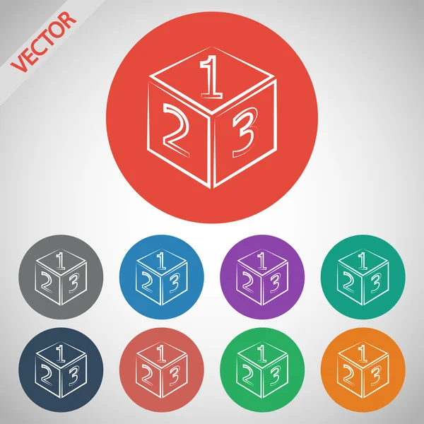 3d cube logo design icon — Stock Vector