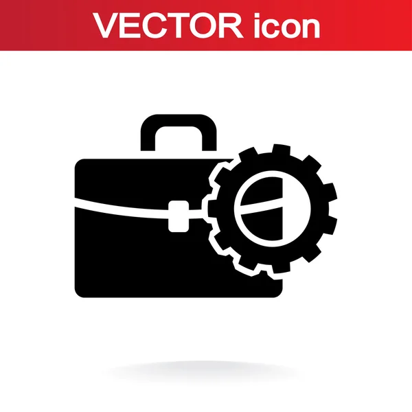 Setting parameters, Briefcase icon — Stock Vector
