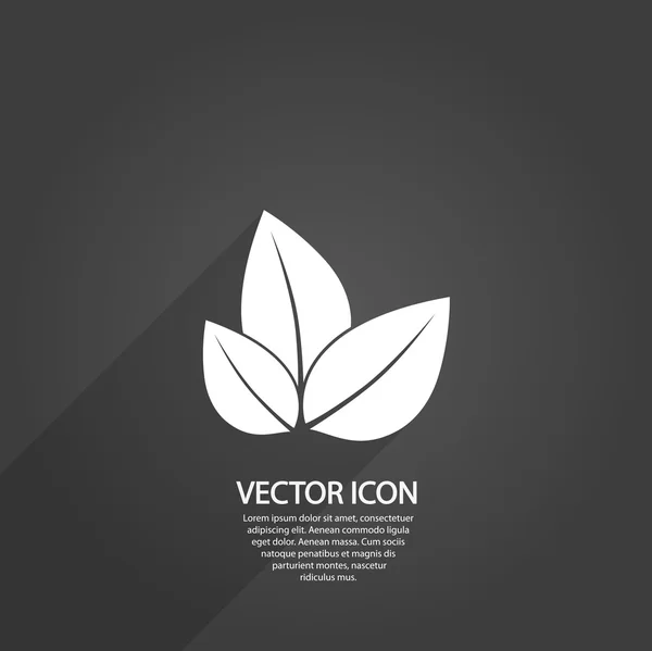 Icono de hojas — Vector de stock