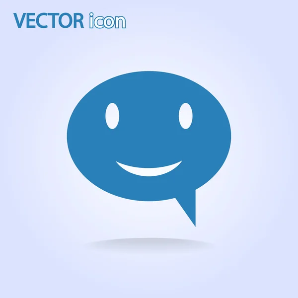 Smile talking bubble icon — Stock Vector