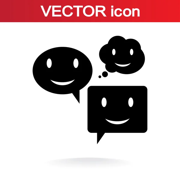 Smile talking bubble icon — Stock Vector