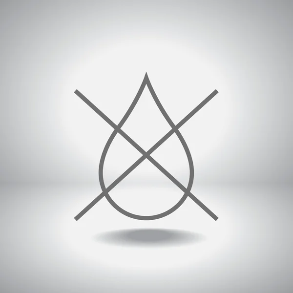 Water drop forbidden icon — Stock Vector