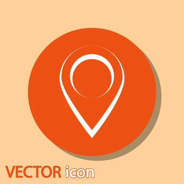 Mapa puntero icono plano — Vector de stock