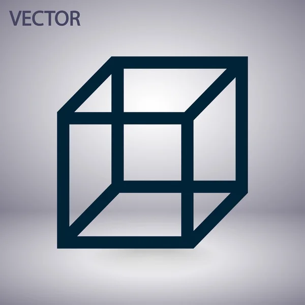 Icono del cubo — Vector de stock
