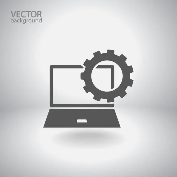 Configuración de parámetros, icono del ordenador portátil — Archivo Imágenes Vectoriales