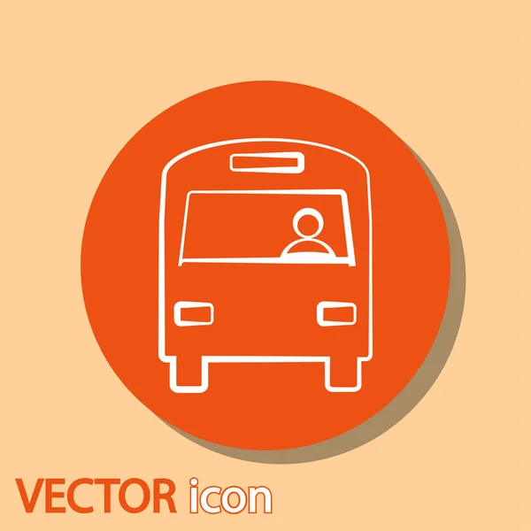 Icono de autobús — Vector de stock