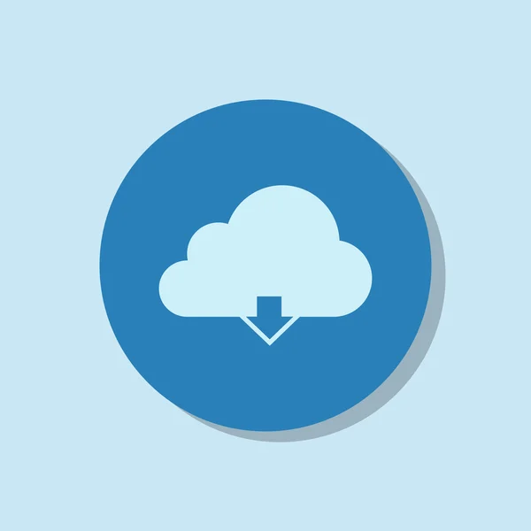 Cloud computing download pictogram — Stockvector