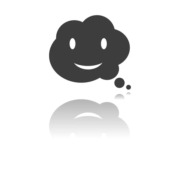 Smile talking bubble icon — Stock Vector