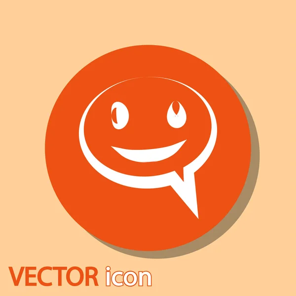 Mosoly beszélő buborék ikon — Stock Vector