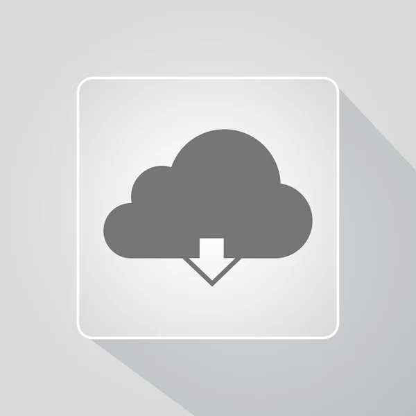 Cloud computing download pictogram — Stockvector