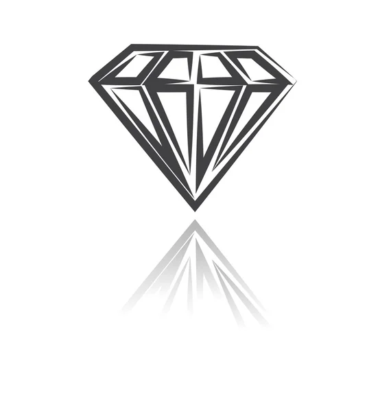 Icono de diamante — Vector de stock