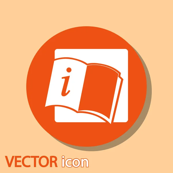 Libro abierto icono — Vector de stock