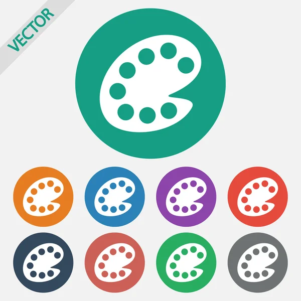Färgpalett ikon — Stock vektor