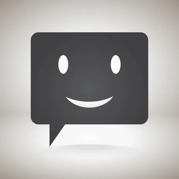 Glimlach pratende bel pictogram — Stockvector