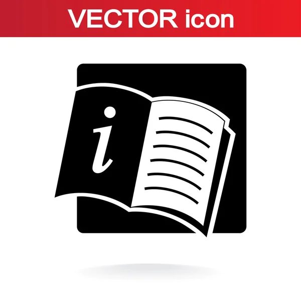 Libro abierto icono — Vector de stock