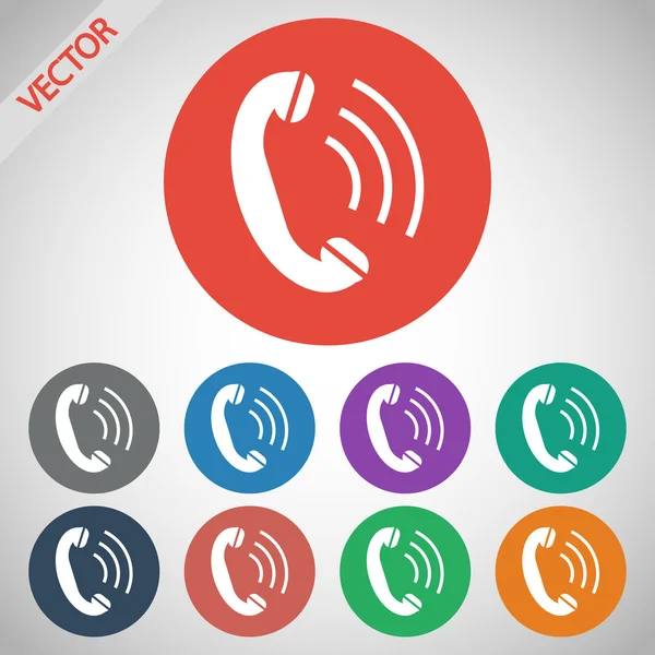 Phone, flat icon — Stock Vector