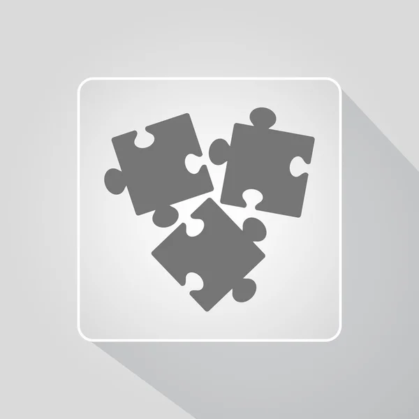 Puzzels stuk pictogram — Stockvector