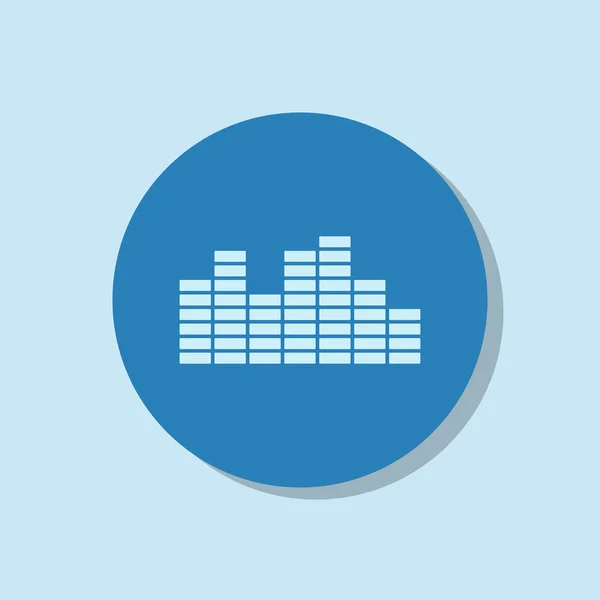 Soundwave muziek pictogram — Stockvector